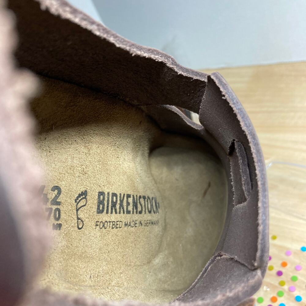 Birkenstock Men's Brown Leather Shoes - Picture 7 of 9